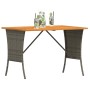 Mesa de jardín superficie de madera ratán PE gris 105x75x72 cm de , Mesas de jardín - Ref: Foro24-4104139, Precio: 113,56 €, ...