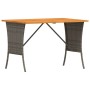 Mesa de jardín superficie de madera ratán PE gris 105x75x72 cm de , Mesas de jardín - Ref: Foro24-4104139, Precio: 113,56 €, ...