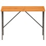 Mesa de jardín superficie de madera ratán PE gris 105x75x72 cm de , Mesas de jardín - Ref: Foro24-4104139, Precio: 113,56 €, ...