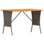 Mesa de jardín superficie de madera ratán PE gris 105x75x72 cm de , Mesas de jardín - Ref: Foro24-4104139, Precio: 113,56 €, ...