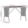Mesa de jardín superficie de madera ratán PE gris 105x75x72 cm de , Mesas de jardín - Ref: Foro24-4104139, Precio: 113,56 €, ...