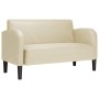 Sofá Loveseat color crema 110 cm cuero sintética de , Sofás - Ref: Foro24-4100537, Precio: 175,53 €, Descuento: %