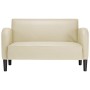 Sofá Loveseat color crema 110 cm cuero sintética de , Sofás - Ref: Foro24-4100537, Precio: 175,53 €, Descuento: %