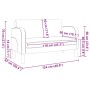 Sofá Loveseat color crema 110 cm cuero sintética de , Sofás - Ref: Foro24-4100537, Precio: 175,53 €, Descuento: %