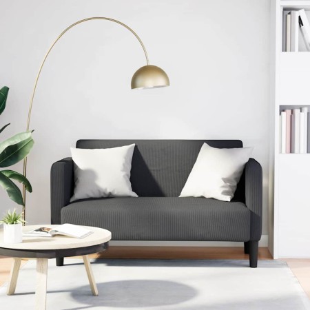 Sofá Loveseat gris oscuro 109 cm tejido de pana de , Sofás - Ref: Foro24-4100523, Precio: 214,57 €, Descuento: %