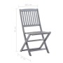 Sillas de jardín plegables 8 uds y cojines madera maciza acacia de , Sillas de jardín - Ref: Foro24-3078303, Precio: 404,15 €...