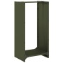 Leñero verde oliva 40x30x80 cm Acero laminado en frío de , Bolsas y soportes de leña - Ref: Foro24-864234, Precio: 58,78 €, D...