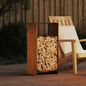 Leñero 40x30x80 cm acero corten de , Bolsas y soportes de leña - Ref: Foro24-864236, Precio: 55,07 €, Descuento: %