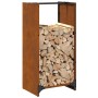 Leñero 40x30x80 cm acero corten de , Bolsas y soportes de leña - Ref: Foro24-864236, Precio: 55,07 €, Descuento: %