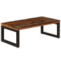 Mesa de centro de madera maciza reciclada y acero 100x50x35 cm en Mesas de centro | Comprar online en Foru.es
