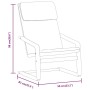 Sillón relajante de tela color crema de , Sillones - Ref: Foro24-352445, Precio: 72,35 €, Descuento: %