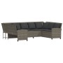 Sofá de jardín con cojines ratán sintético gris de , Conjuntos de jardín - Ref: Foro24-3365331, Precio: 570,29 €, Descuento: %