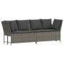 Sofá de jardín con cojines ratán sintético gris de , Conjuntos de jardín - Ref: Foro24-3365331, Precio: 570,29 €, Descuento: %