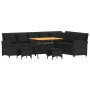 Set de sofás de jardín en forma de L con cojines 4 pzas negro de , Conjuntos de jardín - Ref: Foro24-3365325, Precio: 582,92 ...
