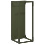 Leñero verde oliva 25x25x60 cm Acero laminado en frío de , Bolsas y soportes de leña - Ref: Foro24-864262, Precio: 38,04 €, D...
