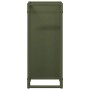 Leñero verde oliva 25x25x60 cm Acero laminado en frío de , Bolsas y soportes de leña - Ref: Foro24-864262, Precio: 38,04 €, D...
