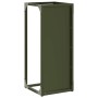 Leñero verde oliva 25x25x60 cm Acero laminado en frío de , Bolsas y soportes de leña - Ref: Foro24-864262, Precio: 38,04 €, D...