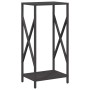 Leñero negro 34x25x70 cm Acero laminado en frío de , Bolsas y soportes de leña - Ref: Foro24-864319, Precio: 43,98 €, Descuen...