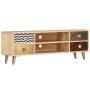 Mueble de TV de madera maciza de mango 120x30x40 cm en Muebles TV | Comprar online en Foru.es