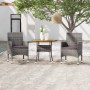 Juego comedor de jardín 3 piezas ratán sintético gris de vidaXL, Conjuntos de jardín - Ref: Foro24-3058483, Precio: 220,60 €,...