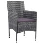 Juego comedor de jardín 3 piezas ratán sintético gris de vidaXL, Conjuntos de jardín - Ref: Foro24-3058483, Precio: 220,60 €,...