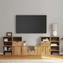 Muebles de TV 5 uds. con almacenaje "ODDA" madera maciza pino de , Muebles TV - Ref: Foro24-3365378, Precio: 262,12 €, Descue...