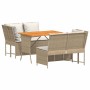Juego de sofás de jardín con cojines beige 3 pzas ratán PE de , Conjuntos de jardín - Ref: Foro24-3365344, Precio: 383,01 €, ...