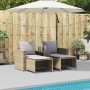 Set de muebles de jardín con cojines apilables 5 pzas beige de , Sofás de exterior - Ref: Foro24-4104166, Precio: 250,75 €, D...