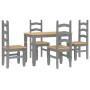 Juego de comedor Panama 5 pzas madera maciza de pino gris de , muebles para cocinas y comedores - Ref: Foro24-3345198, Precio...
