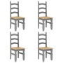 Juego de comedor Panama 5 pzas madera maciza de pino gris de , muebles para cocinas y comedores - Ref: Foro24-3345198, Precio...