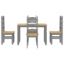 Juego de comedor Panama 5 pzas madera maciza de pino gris de , muebles para cocinas y comedores - Ref: Foro24-3345198, Precio...