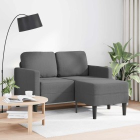 Sofá de 2 plazas con chaise longue en forma L gris oscuro 125cm de , Sofás - Ref: Foro24-4107062, Precio: 309,45 €, Descuento: %