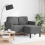 Sofá de 2 plazas con chaise longue en forma L gris oscuro 125cm de , Sofás - Ref: Foro24-4107062, Precio: 309,45 €, Descuento: %