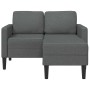 Sofá de 2 plazas con chaise longue en forma L gris oscuro 125cm de , Sofás - Ref: Foro24-4107062, Precio: 309,45 €, Descuento: %