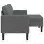 Sofá de 2 plazas con chaise longue en forma L gris oscuro 125cm de , Sofás - Ref: Foro24-4107062, Precio: 309,45 €, Descuento: %