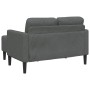 Sofá de 2 plazas con chaise longue en forma L gris oscuro 125cm de , Sofás - Ref: Foro24-4107062, Precio: 309,45 €, Descuento: %