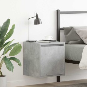 Mesilla de noche de pared gris hormigón 38x34x40 cm de , Mesitas de noche - Ref: Foro24-861235, Precio: 36,14 €, Descuento: %