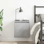 Mesilla de noche de pared gris hormigón 38x34x40 cm de , Mesitas de noche - Ref: Foro24-861235, Precio: 36,14 €, Descuento: %