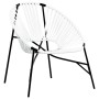 Silla de jardín con forma huevo ratán sintético blanco y negro de , Sillas de jardín - Ref: Foro24-4009288, Precio: 83,24 €, ...