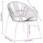 Silla de jardín con forma huevo ratán sintético blanco y negro de , Sillas de jardín - Ref: Foro24-4009288, Precio: 83,24 €, ...
