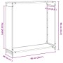 Leñero antracita 90x28x90 cm Acero laminado en frío de , Bolsas y soportes de leña - Ref: Foro24-864217, Precio: 65,30 €, Des...