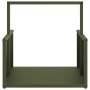 Leñero verde oliva 40x40x40 cm Acero laminado en frío de , Bolsas y soportes de leña - Ref: Foro24-864274, Precio: 41,19 €, D...