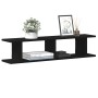 Estantes de pared 2 uds roble negro 90x18x20 cm de , Estantes y estanterías - Ref: Foro24-862061, Precio: 42,92 €, Descuento: %