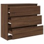 Aparador roble marrón 80x35x76 cm madera de ingeniería de , Aparadores - Ref: Foro24-861739, Precio: 103,09 €, Descuento: %