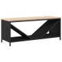 Leñero con tablero de madera negro 100,5x35,5x40 cm de , Bolsas y soportes de leña - Ref: Foro24-864255, Precio: 105,39 €, De...