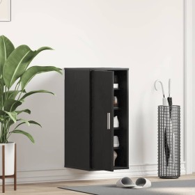 Zapatero de madera de roble negro 32x35x70 cm de , Zapateros y organizadores de calzado - Ref: Foro24-862075, Precio: 65,67 €...