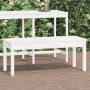 Banco de jardín madera maciza pino blanco 109x44x45 cm de vidaXL, Bancos de jardín - Ref: Foro24-824005, Precio: 71,18 €, Des...