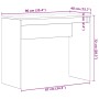 Escritorio roble negro 90x40x72 cm madera de ingeniería de , Escritorios - Ref: Foro24-861984, Precio: 44,79 €, Descuento: %