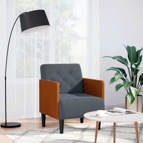 Sillón con reposabrazos Terciopelo Gris Oscuro 55 cm de , Sillones - Ref: Foro24-4100596, Precio: 148,08 €, Descuento: %