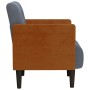 Sillón con reposabrazos Terciopelo Gris Oscuro 55 cm de , Sillones - Ref: Foro24-4100596, Precio: 148,08 €, Descuento: %
